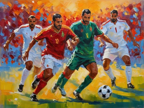 oil painting on canvas,european football championship,oil on canvas,spain,senegal,morocco,netherlands-belgium,ronaldo,the portuguese,oil painting,algeria,footballers,uefa,the referee,portugal,world cup,costa,eritrea,players,the balearics,Conceptual Art,Oil color,Oil Color 22