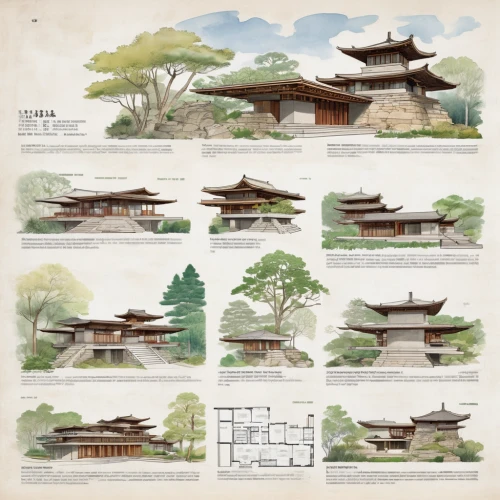 asian architecture,chinese architecture,japanese architecture,cool woodblock images,hanok,woodblock prints,oriental painting,illustrations,korean history,chinese style,chinese art,architect plan,yunnan,archidaily,ancient buildings,the golden pavilion,xi'an,houses clipart,oriental,changgyeonggung palace,Unique,Design,Infographics