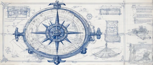 blueprint,planisphere,blueprints,naval architecture,sextant,ship's wheel,nautical paper,compass,compass rose,wind rose,orrery,navigation,armillary sphere,carrack,bearing compass,copernican world system,ships wheel,magnetic compass,astronomical clock,geocentric,Unique,Design,Blueprint