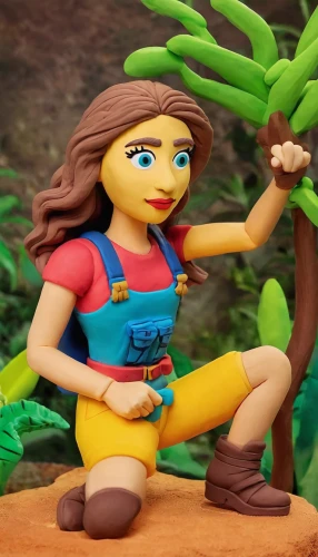 clay animation,pam trees,clay doll,farmer in the woods,girl in overalls,plasticine,3d figure,marzipan figures,farm girl,playmobil,girl with cereal bowl,clay figures,trail mix,rapunzel,woody plant,model train figure,agnes,play-doh,woman eating apple,toy's story,Unique,3D,Clay