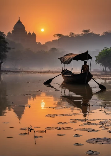 southeast asia,bagan,old wooden boat at sunrise,myanmar,cambodia,mekong river,mekong,hanoi,vietnam,angkor,vientiane,taxi boat,indonesia,ganges,siem reap,angkor wat temples,south east asia,boat landscape,backwaters,by chaitanya k,Conceptual Art,Daily,Daily 13