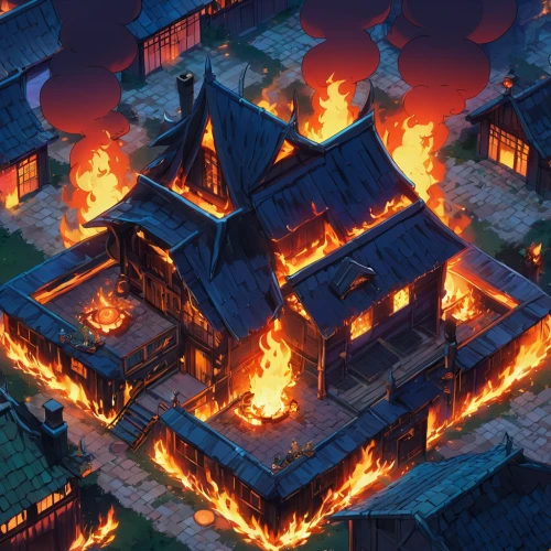 burning house,fire land,fire background,witch's house,house fire,fire disaster,game illustration,castle iron market,witch house,fire damage,house roofs,devilwood,the conflagration,conflagration,half-timbered houses,the house is on fire,medieval town,townhouses,burned down,crispy house,Illustration,Japanese style,Japanese Style 03