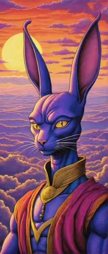 cangaroo,dusk background,aardvark,jackrabbit,kobold,fantasia,jack rabbit,thumper,abra,splinter,gargoyles,seam,sky,thundercat,thanos,color rat,dosbox,wall,dusk,la violetta,Illustration,Children,Children 03