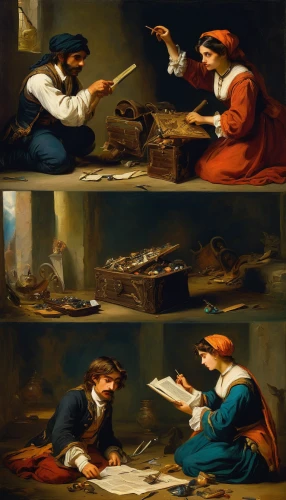 children studying,shoemaker,fishmonger,painting technique,tinsmith,italian painter,paintings,contemporary witnesses,meticulous painting,the annunciation,preachers,candlemas,church painting,craftsmen,bougereau,musicians,the sale,conversation,manuscript,dervishes,Art,Classical Oil Painting,Classical Oil Painting 08