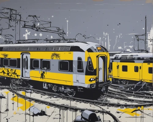 yellow line,electric train,tram,trains,tramway,last train,light rail train,light rail,street car,electric multiple unit,the lisbon tram,international trains,the train,streetcar,queensland rail,train,alexanderplatz,train of thought,yellow machinery,transit,Conceptual Art,Graffiti Art,Graffiti Art 12