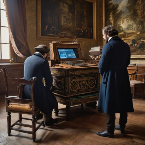 writing desk,man with a computer,ondes martenot,computer desk,secretary desk,player piano,apple desk,tablet computer,droste,assay office in bannack,barebone computer,computer room,fortepiano,the piano,wooden desk,music chest,spinet,digital piano,organist,computer,Photography,General,Natural