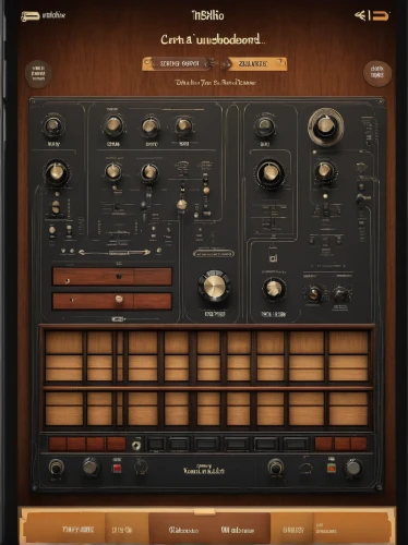 vintage theme,audio mixer,audio interface,drum mixer,synclavier,moog,studio monitor,mixing engineer,control panel,serum,mixing board,oberheim ob-xa,control center,synthesizer,smart album machine,console mixing,mixer,mixing drum,corona app,user interface,Illustration,American Style,American Style 11