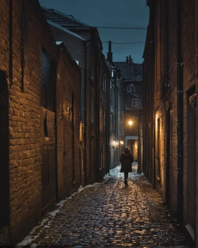 the cobbled streets,old linden alley,cobbles,alleyway,alley,cobblestones,cobblestone,cobble,narrow street,medieval street,blind alley,katowice,poznan,night image,warsaw,alley cat,lamplighter,riga,york,old city,Conceptual Art,Daily,Daily 06