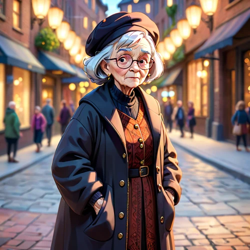 elderly lady,old woman,grandma,granny,cruella de ville,grandmother,senior citizen,pensioner,elderly person,city ​​portrait,victorian lady,librarian,old age,nanny,old person,world digital painting,grindelwald,cruella,grandparent,elderly people,Anime,Anime,General