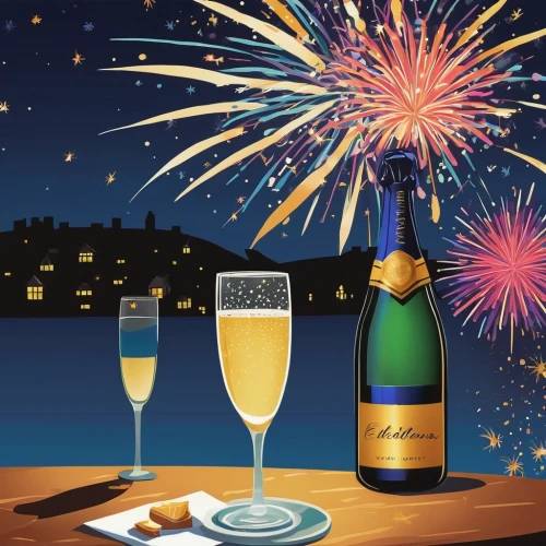 sparkling wine,silvester,turn of the year sparkler,new year's eve 2015,champagen flutes,june celebration,prosecco,new year clipart,sparkler writing,sparkler,new year celebration,celebrate,champagner,new year's eve,new year 2015,happy new year,a bottle of champagne,new years eve,illuminations,champagne stemware,Conceptual Art,Oil color,Oil Color 17