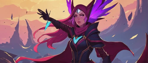 symetra,summoner,snips,undead warlock,sorceress,mage,mara,dusk background,pointy,huntress,dark elf,fantasia,lokportrait,pink quill,firethorn,gara,sterntaler,elven,widow,cassiopeia,Illustration,Vector,Vector 02