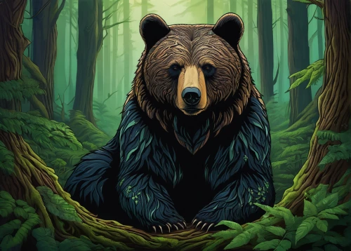 brown bear,bear,american black bear,nordic bear,bear guardian,forest animal,pandabear,great bear,ursa,cute bear,grizzly bear,scandia bear,black bears,bear kamchatka,forest animals,sun bear,woodland animals,grizzlies,bears,brown bears,Illustration,Realistic Fantasy,Realistic Fantasy 45