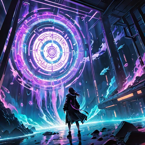 cg artwork,electric arc,vortex,time spiral,spiral background,astral traveler,cosmos field,wormhole,elements,plasma bal,ultraviolet,flow of time,sci fiction illustration,aura,portal,cyber,umiuchiwa,cosmos wind,game illustration,dimension,Anime,Anime,General