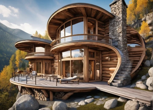 house in the mountains,house in mountains,tree house hotel,the cabin in the mountains,log home,luxury property,chalet,futuristic architecture,cubic house,luxury real estate,eco-construction,alpine style,tree house,beautiful home,wooden house,modern architecture,timber house,luxury home,eco hotel,mountain hut,Conceptual Art,Sci-Fi,Sci-Fi 24
