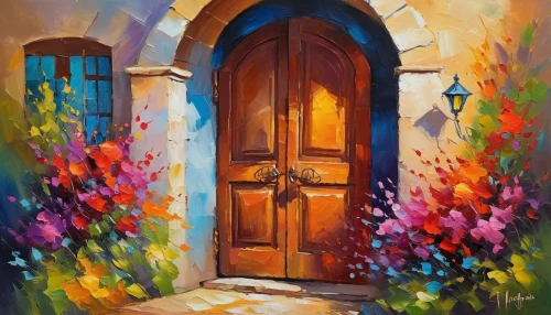 garden door,church door,blue door,doorway,front door,open door,home door,door,blue doors,wooden door,the door,in the door,old door,sicily window,doors,fairy door,church painting,portal,the threshold of the house,iron door,Conceptual Art,Oil color,Oil Color 22