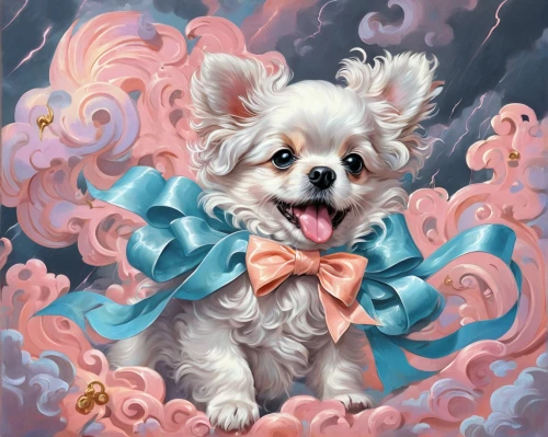 pomeranian,dog illustration,pet portrait,canine rose,corgi-chihuahua,dog angel,long hair chihuahua,shih tzu,corgi,cheerful dog,japanese chin,chihuahua,schnauzer,welschcorgi,german spitz klein,tibetan spaniel,japanese terrier,cavachon,fantasy portrait,corgis,Conceptual Art,Fantasy,Fantasy 24