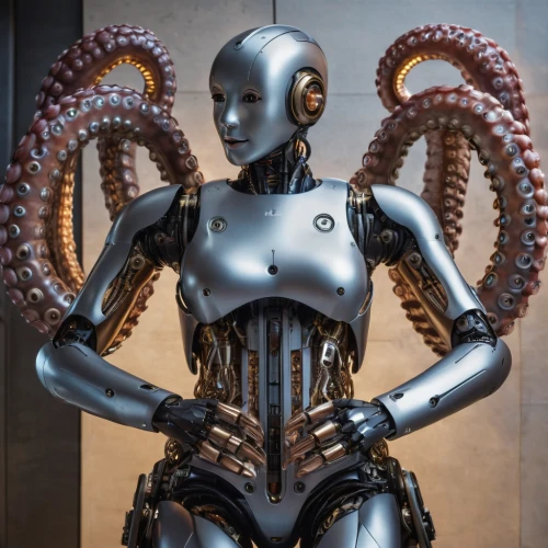 cybernetics,exoskeleton,droid,silver octopus,octopus,sci fi,humanoid,cephalopod,carapace,district 9,endoskeleton,calamari,cyborg,robotic,rubber doll,robotics,articulated manikin,pepper,metal toys,sci-fi