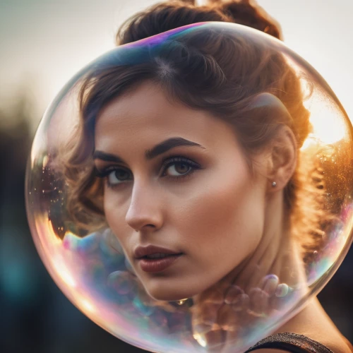 crystal ball-photography,girl with speech bubble,crystal ball,lensball,lens reflection,reflector,parabolic mirror,bubble,think bubble,bubble blower,glass sphere,soap bubble,magnifying lens,soap bubbles,portrait photography,portrait photographers,glass ball,inflates soap bubbles,globes,looking glass,Photography,General,Cinematic
