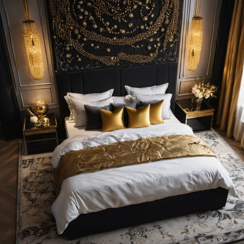 bed linen,ornate room,bedding,gold filigree,gold foil art,gold foil corner,gold wall,blossom gold foil,four-poster,duvet cover,boutique hotel,gold stucco frame,abstract gold embossed,gold foil,gold paint stroke,bed,gold foil and cream,moroccan pattern,art nouveau design,cream and gold foil,Photography,General,Natural