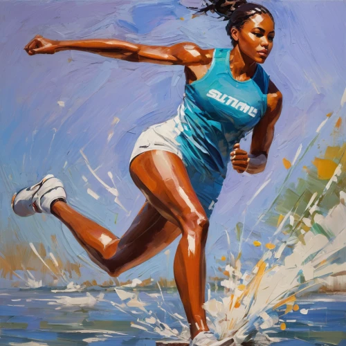 female runner,sprint woman,sprinting,running,free running,oil painting on canvas,splashing,usain bolt,runner,sea water splash,water splash,oil painting,running fast,middle-distance running,painting technique,long-distance running,female swimmer,hurdle,to run,woman pointing,Conceptual Art,Oil color,Oil Color 10