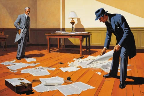 inspector,civil servant,paperwork,lawyers,investigator,clue and white,accountant,consulting room,attorney,game illustration,wright brothers,quitting time,accounts,white-collar worker,lawyer,twenties of the twentieth century,meticulous painting,barrister,spy visual,contemporary witnesses,Conceptual Art,Sci-Fi,Sci-Fi 15