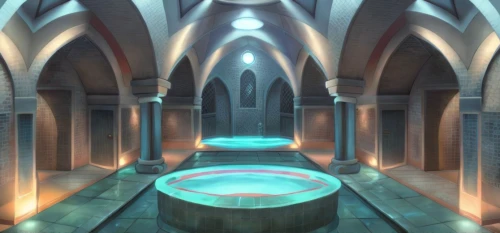 cistern,thermal bath,crypt,floor fountain,roman bath,sunken church,vault,aqua studio,chamber,hall of the fallen,sanctuary,thermae,water fountain,baptistery,baths,fountain,stone fountain,spa,ice hotel,water castle,Common,Common,Cartoon