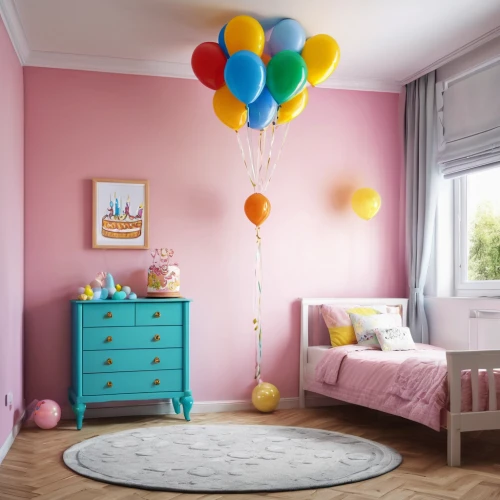 kids room,nursery decoration,baby room,colorful balloons,little girl with balloons,pink balloons,the little girl's room,rainbow color balloons,corner balloons,children's bedroom,children's room,balloons mylar,heart balloons,emoji balloons,balloon with string,boy's room picture,star balloons,valentine balloons,wall sticker,children's background,Photography,General,Natural