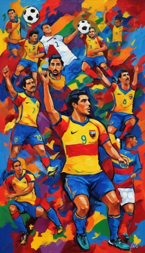 colombia,bolivia,mural,armenia,ecuador,honduras lempira,soccer world cup 1954,honduras,marvel of peru,copa,oil painting on canvas,andorra,khokhloma painting,nicaraguan cordoba,ghana,world cup,el salvador,south american,barca,oil on canvas,Conceptual Art,Oil color,Oil Color 25