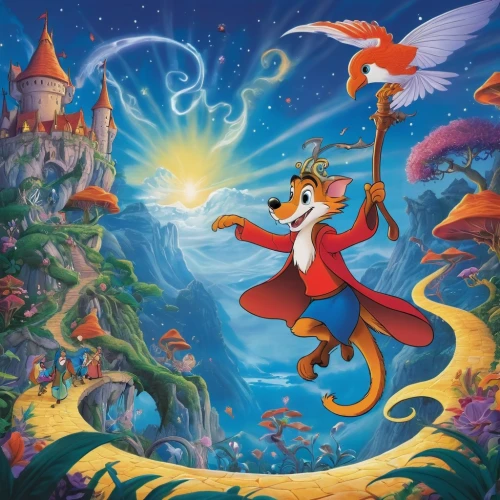 the pied piper of hamelin,fantasia,magical adventure,fairy tale character,elves flight,animal kingdom,aladdin,disney character,fantasy world,fairy tale,disneyland paris,monkey island,garden-fox tail,fairytale characters,euro disney,children's fairy tale,pied piper,disneyland park,disney,background image,Illustration,Children,Children 01