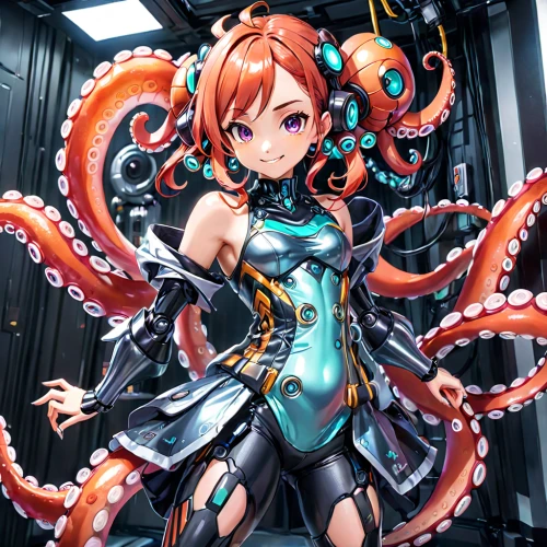 medusa gorgon,medusa,cephalopod,octopus tentacles,nautilus,octopus,cephalopods,tentacle,nami,calamari,gorgon,cnidaria,tentacles,umiuchiwa,giant squid,fun octopus,deep sea nautilus,magna,under sea,squid rings,Anime,Anime,General