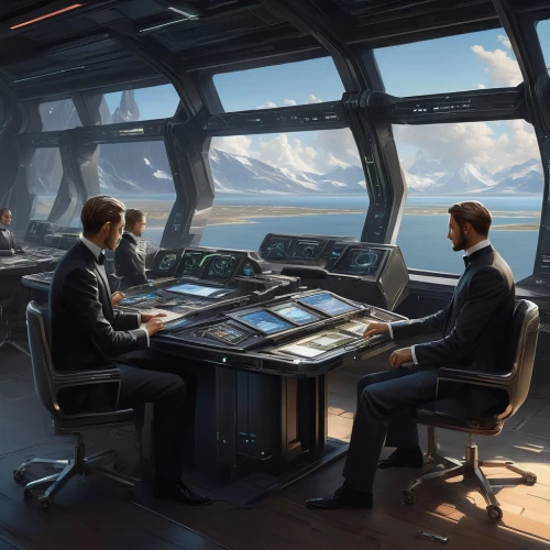 breakfast on board of the iron,ship travel,sci fiction illustration,cg artwork,research station,passengers,star ship,boardroom,modern office,computer room,conference room,board room,the ship,ship releases,the observation deck,trek,ship,carrack,meeting room,docked,Art,Classical Oil Painting,Classical Oil Painting 12