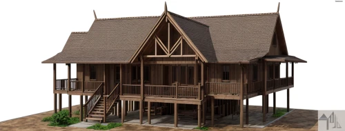 3d rendering,wooden house,timber house,wooden construction,model house,medieval architecture,stilt house,dog house frame,wooden houses,straw hut,straw roofing,wooden hut,3d model,stilt houses,wooden frame construction,render,half-timbered house,miniature house,frisian house,wood doghouse