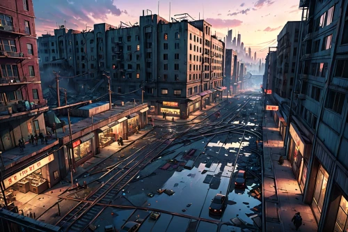 cityscape,shanghai,urban,metropolis,shinjuku,evening city,urban landscape,apgujeong,dusk,saintpetersburg,under the moscow city,business district,ekaterinburg,world digital painting,street canyon,slum,tokyo city,city corner,tokyo,city highway,Anime,Anime,General