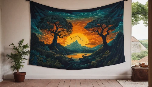 tapestry,duvet cover,fabric painting,shower curtain,trees with stitching,a curtain,forest landscape,forest background,fantasy landscape,beach towel,black macaws sari,fantasy art,kimono fabric,boho art,kitchen towel,playmat,forest of dreams,colorful tree of life,elven forest,magic tree,Photography,Documentary Photography,Documentary Photography 36