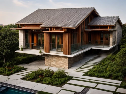 roof tile,grass roof,roof landscape,pool house,turf roof,timber house,folding roof,house roof,slate roof,tiled roof,roof tiles,wooden roof,wooden house,modern house,asian architecture,chalet,dunes house,luxury property,brick house,metal roof,Architecture,Villa Residence,Transitional,American Prairie