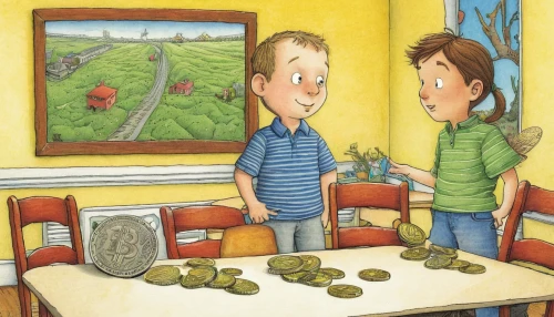 a collection of short stories for children,acorns,childrens books,book illustration,coins,olive in the glass,financial education,pistachios,picture book,coins stacks,loose change,broccoli,home learning,grape leaves,guacamole,tortoises,zucchini,children's room,pennies,olive family,Illustration,Children,Children 03