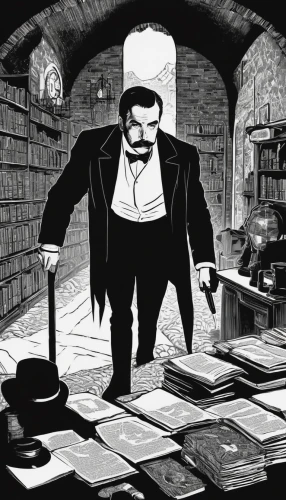 bram stoker,librarian,book illustration,publish a book online,bookselling,bibliology,bookshop,apothecary,bookkeeper,the books,celsus library,bookstore,books,book store,vintage illustration,investigator,enrico caruso,mafia,bookworm,old books,Illustration,Black and White,Black and White 09