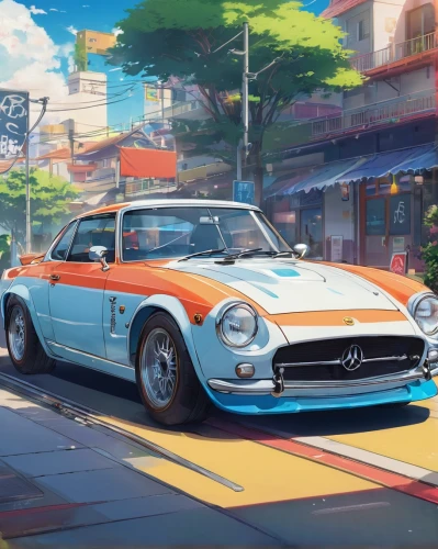 triumph gt6,gulf,ferrari 250 gt drogo,datsun/nissan z-car,lotus europa,boss 302 mustang,lemans,ats 2500 gt,mercedes-benz 300sl,mercedes-benz 300 sl,3d car wallpaper,game car,ferrari 250 gto,muscle car cartoon,karmann ghia,jensen gt,porsche 914,datsun sports,porsche 930,1700gt,Illustration,Japanese style,Japanese Style 03