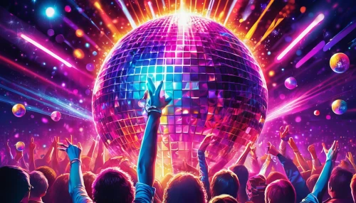 disco,disco ball,prism ball,mirror ball,epcot ball,discobole,new year's eve 2015,concert dance,the ball,party banner,musical dome,nightclub,new year's eve,radio city music hall,spirit ball,kristbaum ball,go-go dancing,rave,dance club,party lights,Illustration,Realistic Fantasy,Realistic Fantasy 38