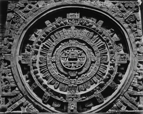 the aztec calendar,maya civilization,aztec,mesoamerican ballgame,mexican calendar,chichen itza,aztecs,maya city,mexico city,mandala,yantra,antigua guatemala,yucatan,pachamama,crown seal,carvings,dharma wheel,day of the dead frame,pachamanca,chichen-itza,Photography,Black and white photography,Black and White Photography 15