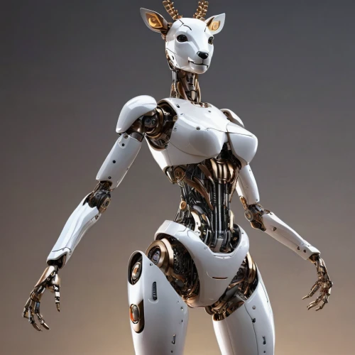 humanoid,chat bot,cybernetics,cyborg,armored animal,eve,soft robot,ai,animal figure,anthropomorphized animals,exoskeleton,robotic,biomechanical,artificial intelligence,mammal,neottia nidus-avis,gold deer,robotics,chatbot,metal figure