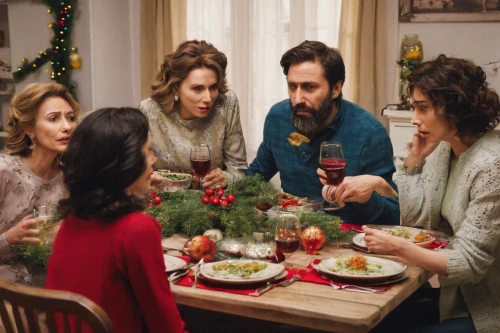 dizi,holiday table,christmas circle,ekmek kadayıfı,the occasion of christmas,christmas family,christmas table,christmas dinner,dinner party,persian new year's table,frame christmas,christmas menu,christmas scene,family christmas,family dinner,balsam family,birce akalay,mulberry family,feliz navidad,persian norooz,Illustration,Paper based,Paper Based 11