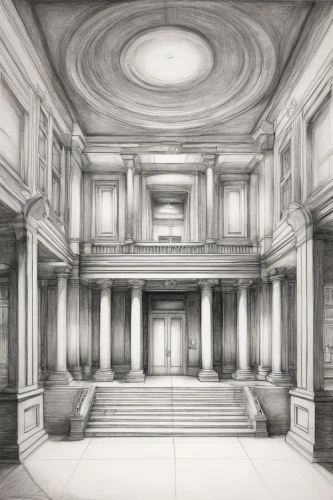 empty hall,neoclassical,backgrounds,marble palace,hall of the fallen,saint george's hall,empty interior,neoclassic,celsus library,ballroom,lecture hall,classical architecture,columns,the parthenon,theater stage,concept art,the palace,parthenon,hall of supreme harmony,mortuary temple,Illustration,Black and White,Black and White 30