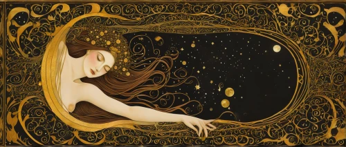 gold foil mermaid,constellation lyre,the zodiac sign pisces,zodiac sign libra,harmonia macrocosmica,gold foil art,ophiuchus,gold leaf,celestial body,dryad,queen of the night,horoscope pisces,constellations,zodiac sign gemini,gold filigree,horoscope libra,the enchantress,golden apple,faun,celestial bodies,Art,Artistic Painting,Artistic Painting 32