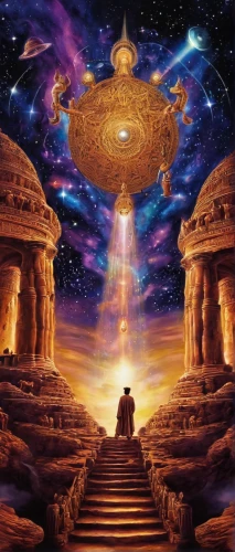 astral traveler,the pillar of light,enlightenment,mysticism,somtum,the mystical path,spirituality,esoteric,spiritual environment,transcendence,golden scale,metaphysical,sacred art,vipassana,the universe,consciousness,astral,global oneness,deity,inner light,Illustration,Realistic Fantasy,Realistic Fantasy 37