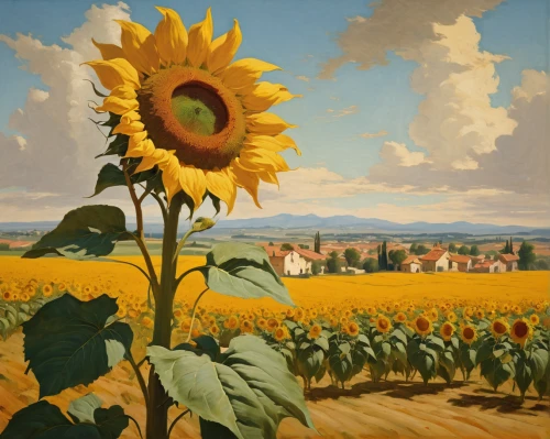 sunflowers in vase,sunflower field,sunflowers,sunflowers and locusts are together,grant wood,sun flowers,helianthus sunbelievable,helianthus,sunflower paper,sunflower,vintage art,sunflower coloring,summer still-life,summer day,stored sunflower,agriculture,cultivated field,woodland sunflower,rural landscape,sun flower,Art,Classical Oil Painting,Classical Oil Painting 40