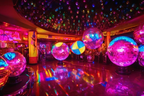 disco,disco ball,prism ball,party lights,colored lights,mirror ball,glass balls,party decorations,nightclub,party decoration,christmas balls,ufo interior,christmas balls background,neon cocktails,rainbow color balloons,colorful balloons,epcot ball,christmas ball,discobole,glass ball,Illustration,Realistic Fantasy,Realistic Fantasy 38