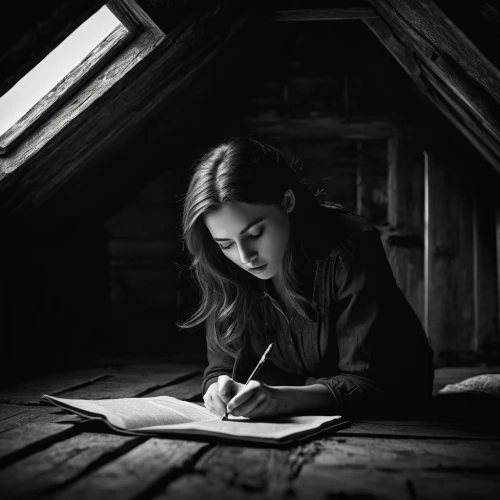 girl studying,little girl reading,girl drawing,writing-book,to write,learn to write,writer,write,author,monochrome photography,writing,attic,writing about,reading,write down,portrait photography,tutor,conceptual photography,writing pad,pencil drawings,Photography,Black and white photography,Black and White Photography 01