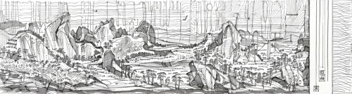 panoramical,karst landscape,mountainous landforms,mountain scene,sheet drawing,mountainous landscape,moutains,japanese wave paper,mountain settlement,landscape plan,rock formations,background paper,topography,line drawing,terrain,crosshatch,backgrounds,game drawing,mountain ranges,the landscape of the mountains,Design Sketch,Design Sketch,Hand-drawn Line Art