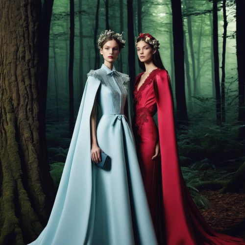 fairytale characters,princesses,enchanted forest,fairytales,vanity fair,fairy tales,fairytale,fairy tale,gothic portrait,a fairy tale,enchanted,forest of dreams,sustainability icons,photo manipulation,elven forest,fantasy picture,enchanting,red and blue,fairytale forest,lionesses,Photography,Fashion Photography,Fashion Photography 08